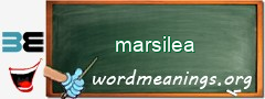 WordMeaning blackboard for marsilea